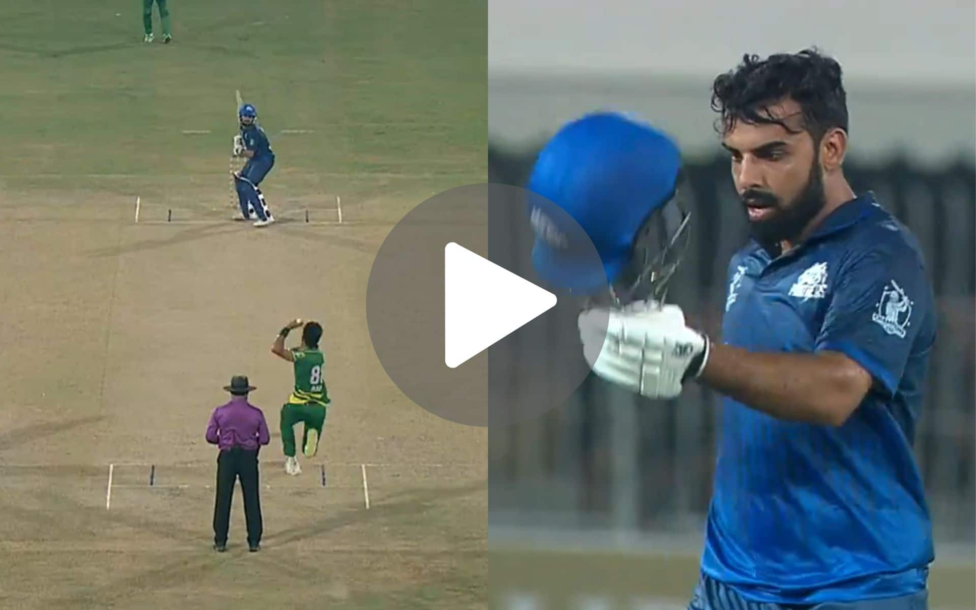 [Watch] Shadab Khan Shows Displeasure In Pakistan's Champions Cup After Losing Wicket